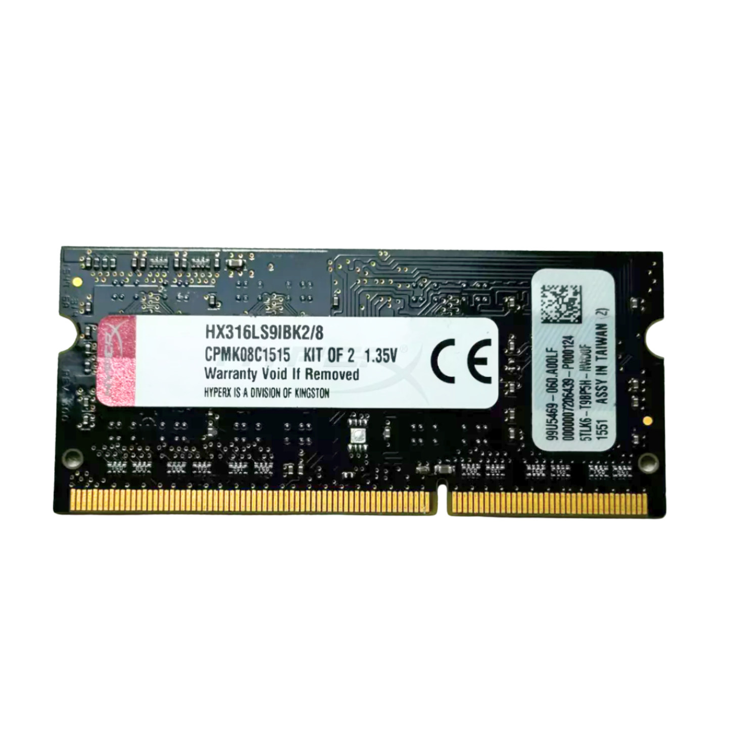 (Naudota) Kingston HyperX Impact 4GB 1Rx8 DDR3L-1600 SODIMM HX316LS9IBK2/8 Operatyvioji Atmintis