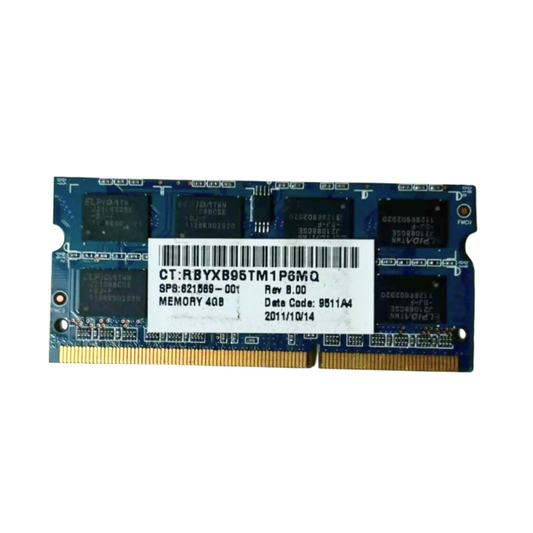 (Naudota) Ramaxel 4GB 2Rx8 PC3-10600S-999 SODIMM RMT3020EC58E9F-1333 Operatyvioji Atmintis