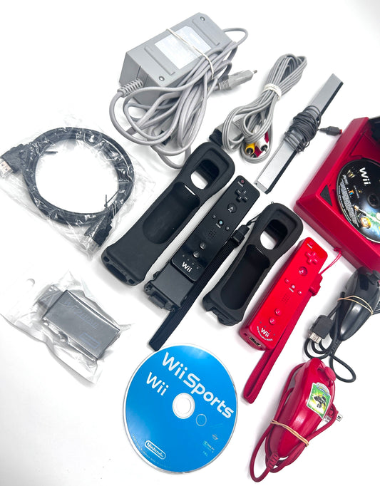 Nintendo Wii Mini RVL-201 (EUR) Žaidimų Konsolės Raudonas Rinkinys