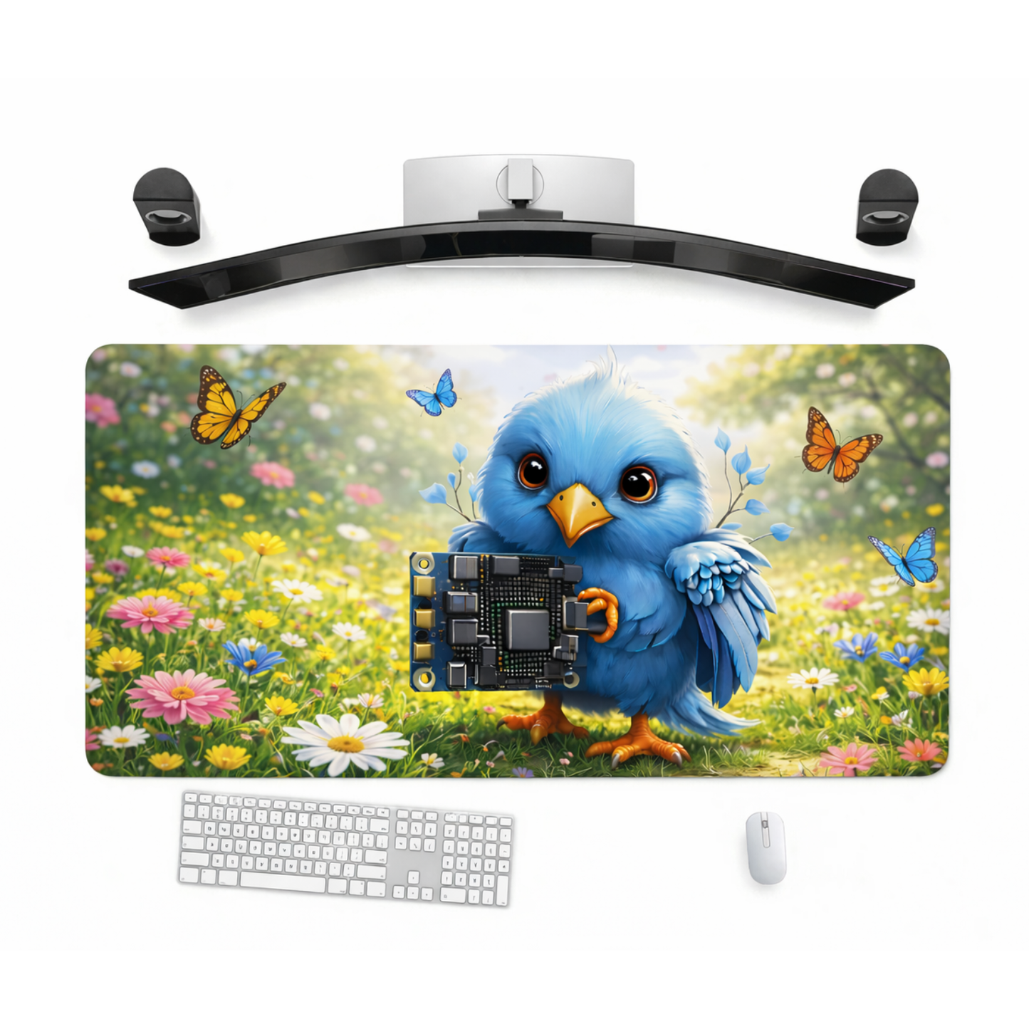 Labai Didelis ,,Cypukas Sunny Meadow'' Žaidimų Kilimėlis Mousepad 90x40 + DOVANA!