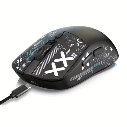 HXSJ RGB Lighting Belaidė Žaidimų Pelė Juoda (Tri-Mode)