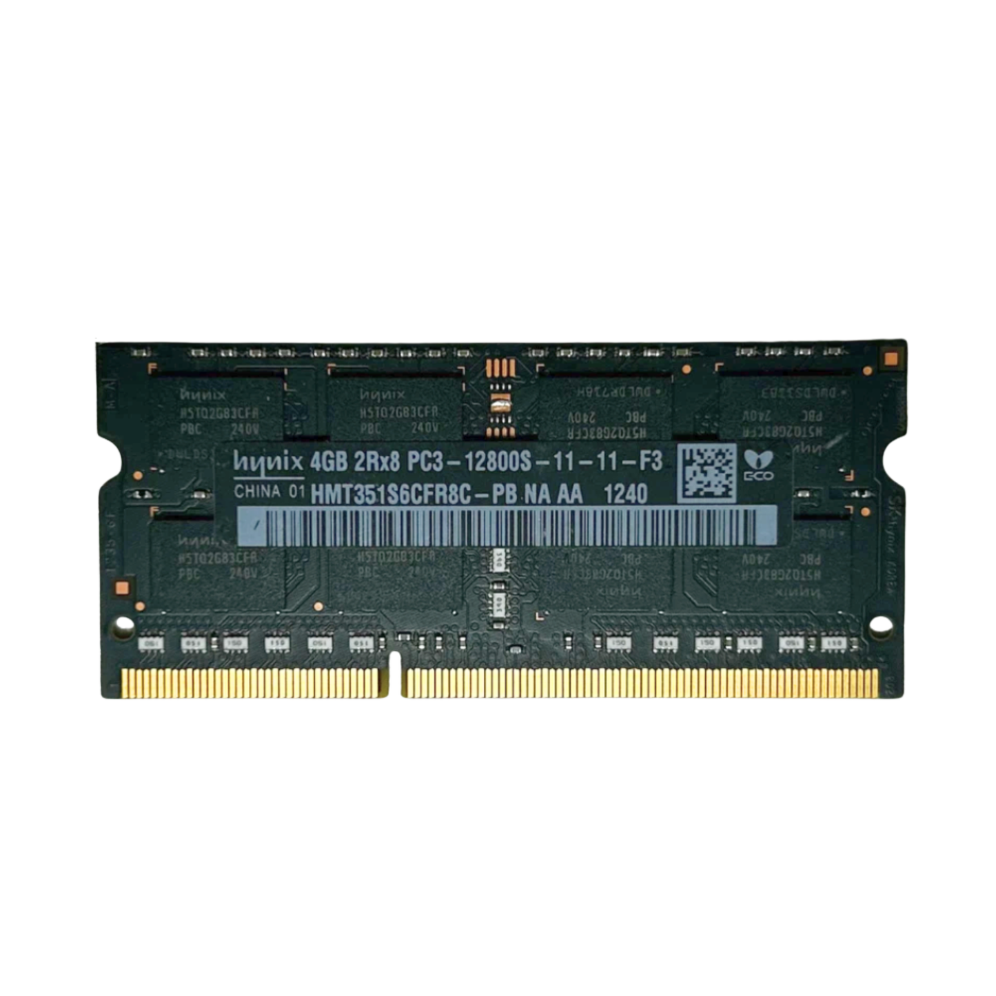 (Naudota) Hynix 4GB 2Rx8 PC3-12800S-11-11-F3 SODIMM HMT351S6CFR8C-PB Operatyvioji Atmintis