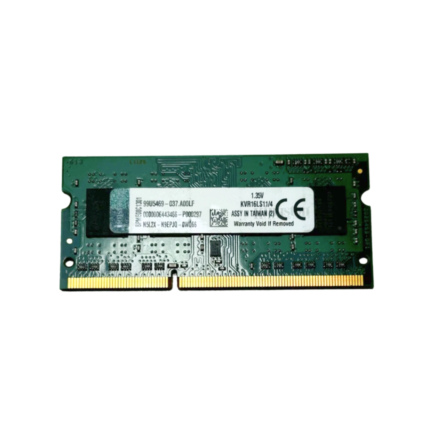 (Naudota) Kingston 4GB 1Rx8 PC3L-12800 SODIMM KVR16LS11/4 1.35V Operatyvioji Atmintis