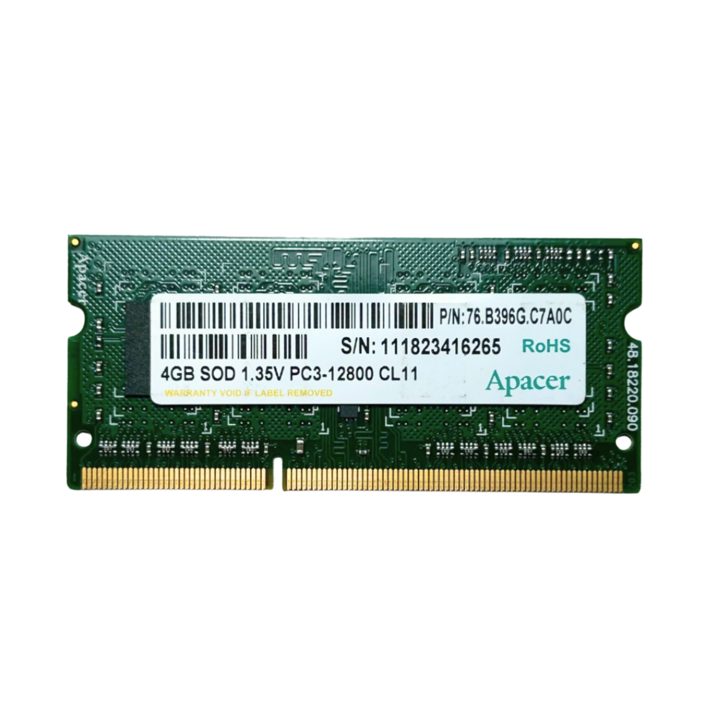 (Naudota) Apacer 4GB 1Rx8 PC3-12800 CL11 SODIMM 76.B396G.C7A0C Operatyvioji Atmintis