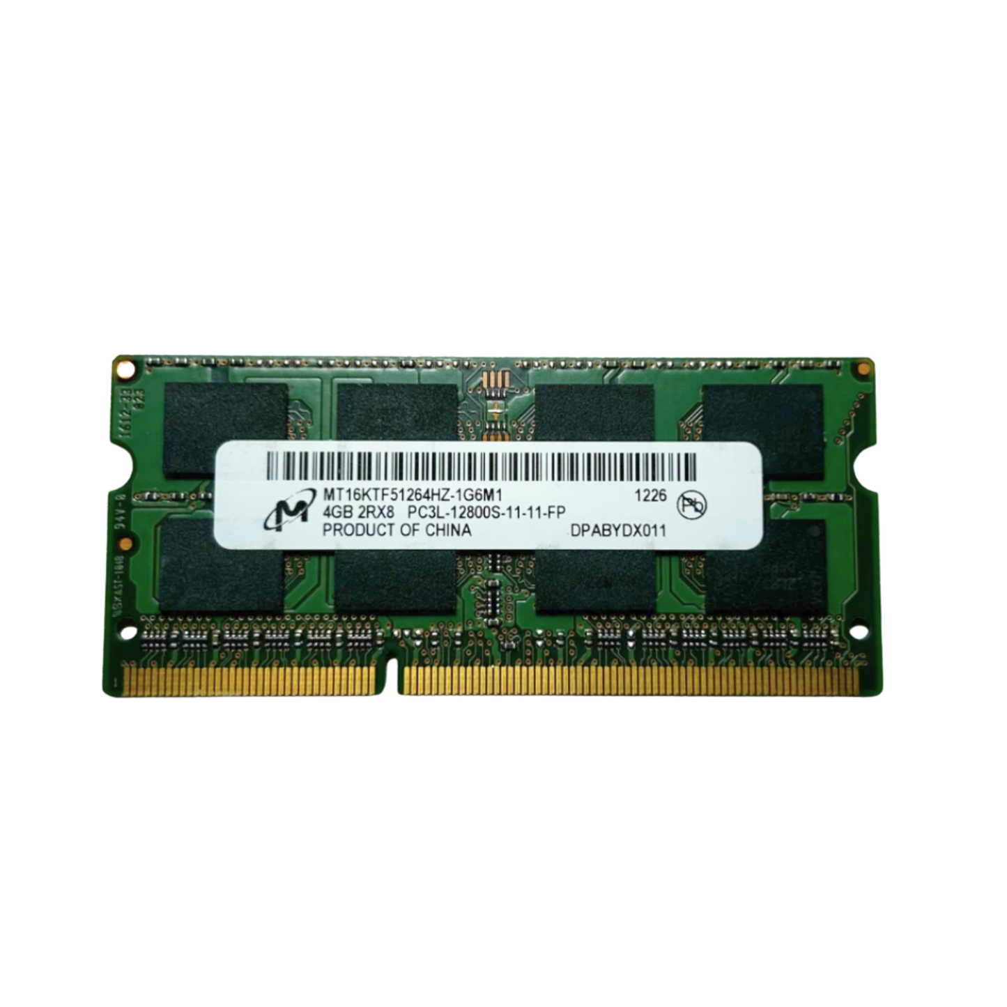 (Naudota) Micron 4GB 2Rx8 PC3L-12800S-11-11-FP SODIMM MT16KTF51264HZ-1G6M1 Operatyvioji Atmintis