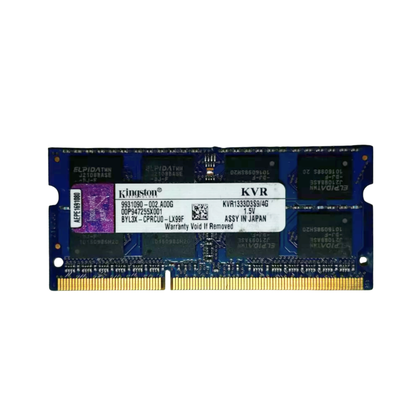 (Naudota) Kingston 4GB 2Rx8 PC3-10600 CL9 SODIMM KVR1333D3S9/4G Operatyvioji Atmintis