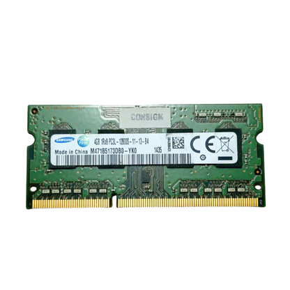 (Naudota) Samsung 4GB 1Rx8 PC3L-12800S-11-13-B4 SODIMM M471B5173DB0-YK0 Operatyvioji Atmintis