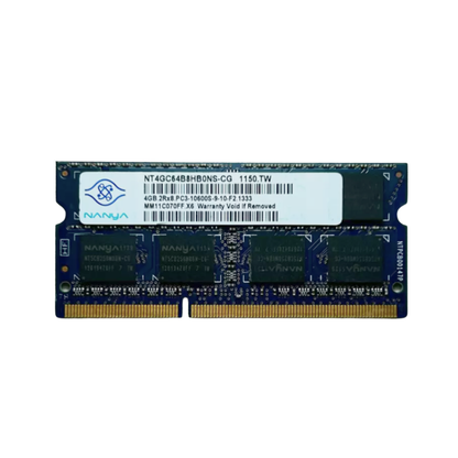 (Naudota) Nanya 4GB 2Rx8 PC3-10600S-9-10-F2 SODIMM NT4GC64B8HB0NS-CG Operatyvioji Atmintis