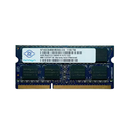 (Naudota) Nanya 4GB 2Rx8 PC3-10600S-9-10-F2 SODIMM NT4GC64B8HB0NS-CG Operatyvioji Atmintis