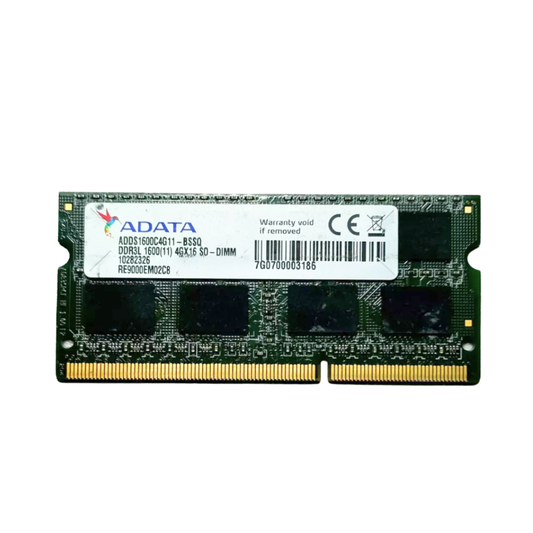 (Naudota) ADATA 4GB 2Rx8 DDR3L 1600(11) SODIMM ADDS1600C4G11 Operatyvioji Atmintis