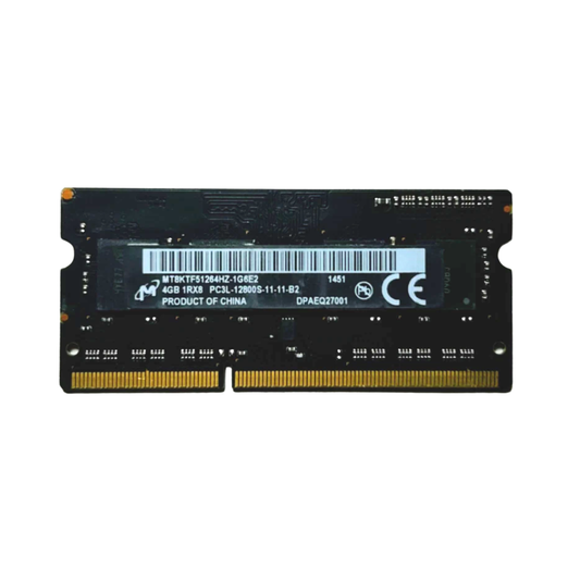 (Naudota) Micron 4GB 1Rx8 PC3L-12800S-11-11-B2 SODIMM MT8KTF51264HZ-1G6E2 Operatyvioji Atmintis