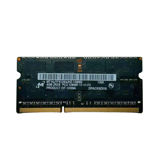 (Naudota) Micron 4GB 2Rx8 PC3-12800F-11-11-F3 SODIMM MT16JTF51264JHZ-1G6M2 Operatyvioji Atmintis