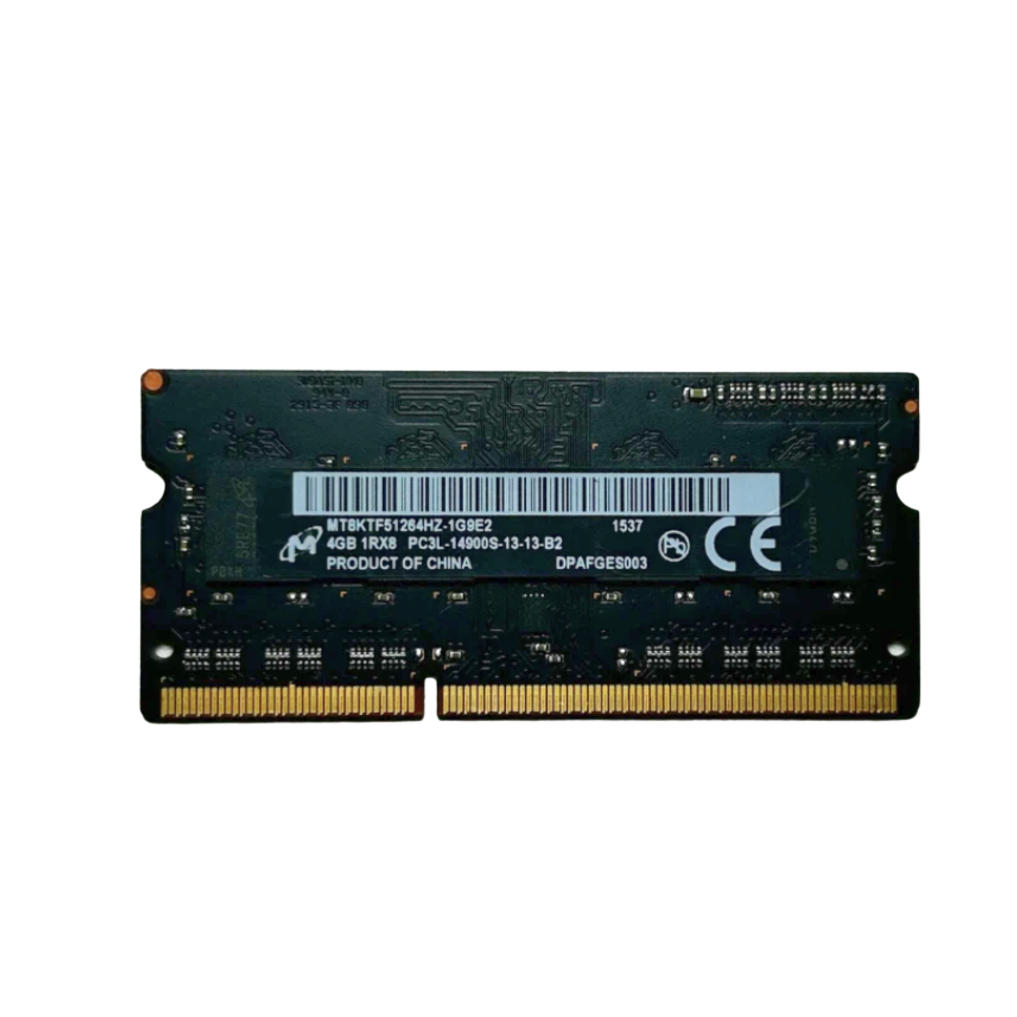 (Naudota) Micron 4GB 1Rx8 PC3L-14900S-13-13-B2 SODIMM MT8KTF51264HZ-1G9E2 Operatyvioji Atmintis