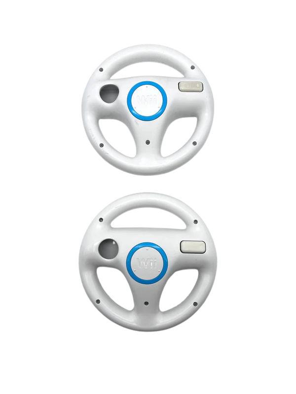 Originalūs 2 VNT Nintendo Wii Balti Lenktynių Valdymo Vairai