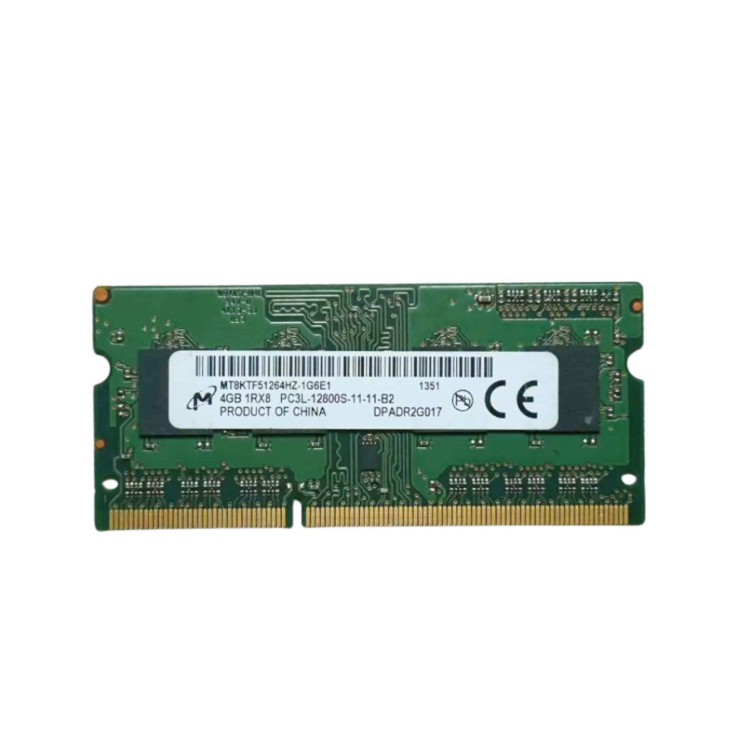 (Naudota) Micron 4GB 1Rx8 PC3L-12800S-11-11-B2 SODIMM MT8KTF51264HZ-1G6E1 Operatyvioji Atmintis