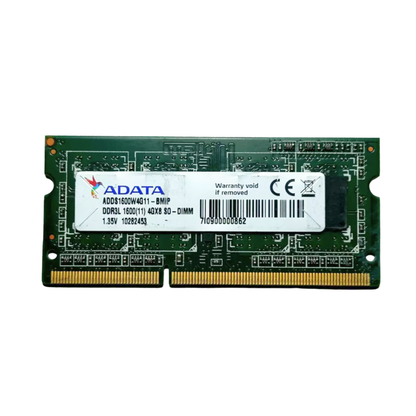 (Naudota) ADATA 4GB 1Rx8 DDR3L 1600(11) SODIMM ADDS1600W4G11 Operatyvioji Atmintis