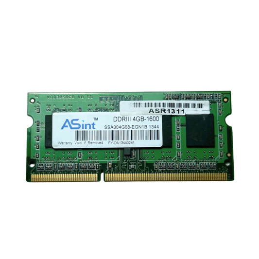 (Naudota) ASint 4GB 1Rx8 PC3-12800S SODIMM SSA304G08-EGN1B Operatyvioji Atmintis