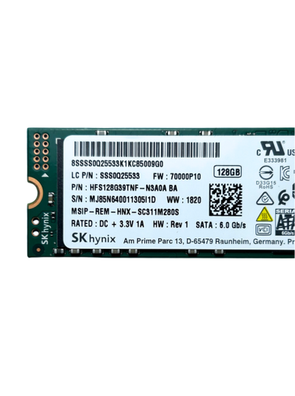 SK hynix M.2 SATA 128GB SSD Solid State Drive Kietasis Diskas HFS128G39TNF-N3A0A BA
