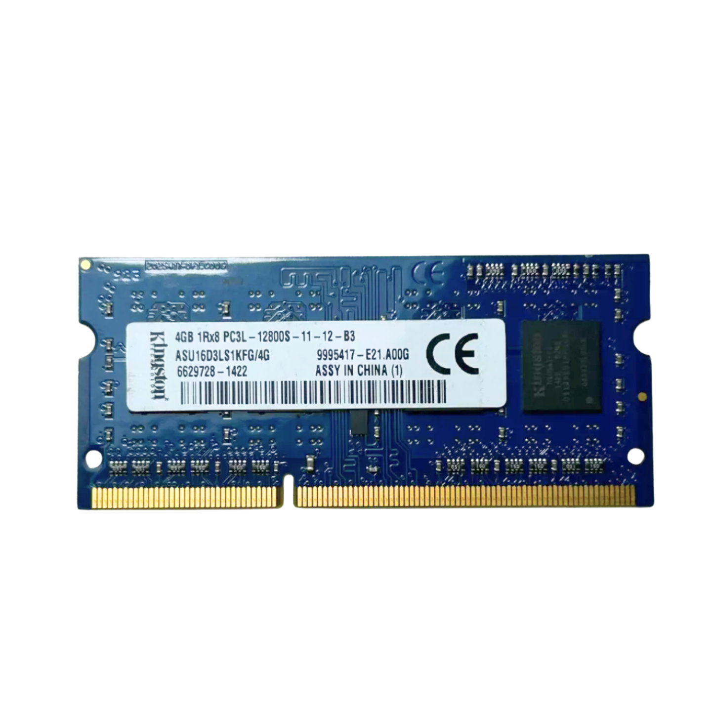 (Naudota) Kingston 4GB 1Rx8 PC3L-12800S-11-12-B3 SODIMM ASU16D3LS1KFG/4G Operatyvioji Atmintis