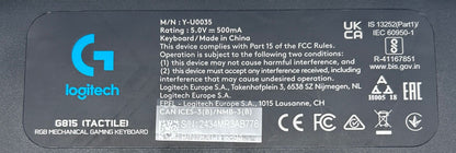 Logitech G815 (Tactile) RGB Mechaninė Gaming USB Žaidimų Klaviatūra