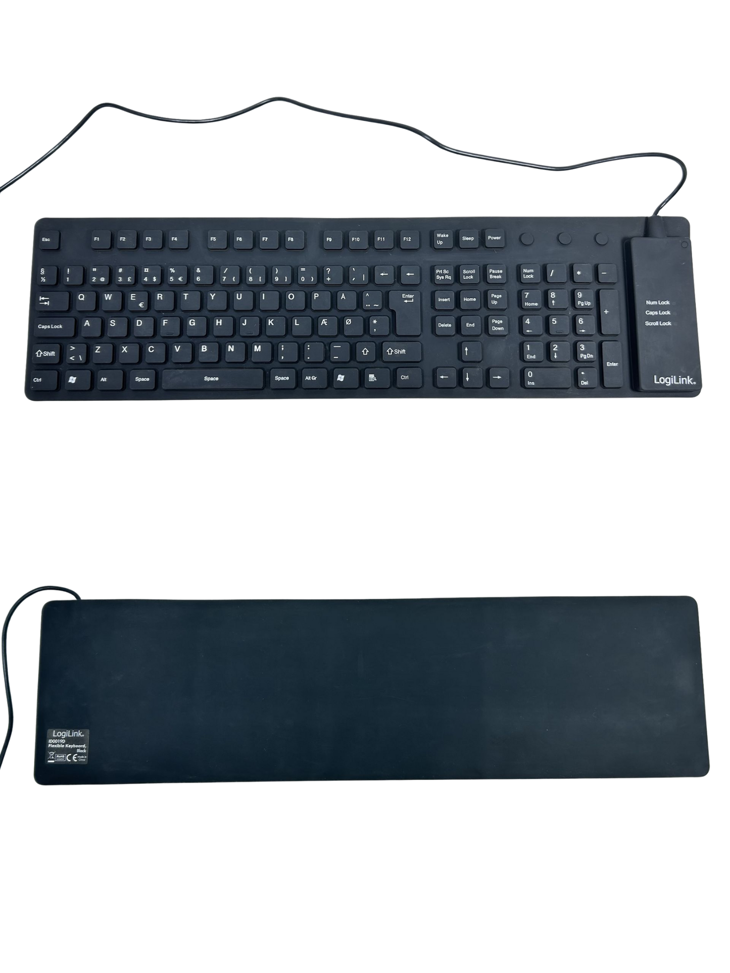 Logilink Lanksti Vandeniui Atspari Skirta Kelionėms USB Klaviatūra