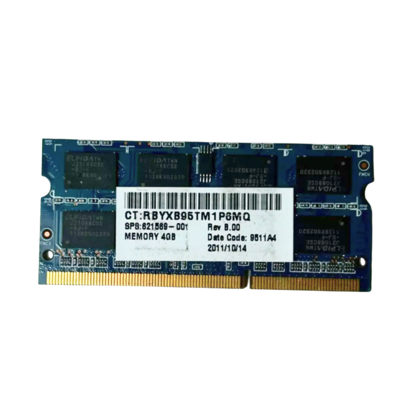 (Naudota) Ramaxel 4GB 2Rx8 PC3-10600S-999 SODIMM RMT3020EC58E9F-1333 Operatyvioji Atmintis