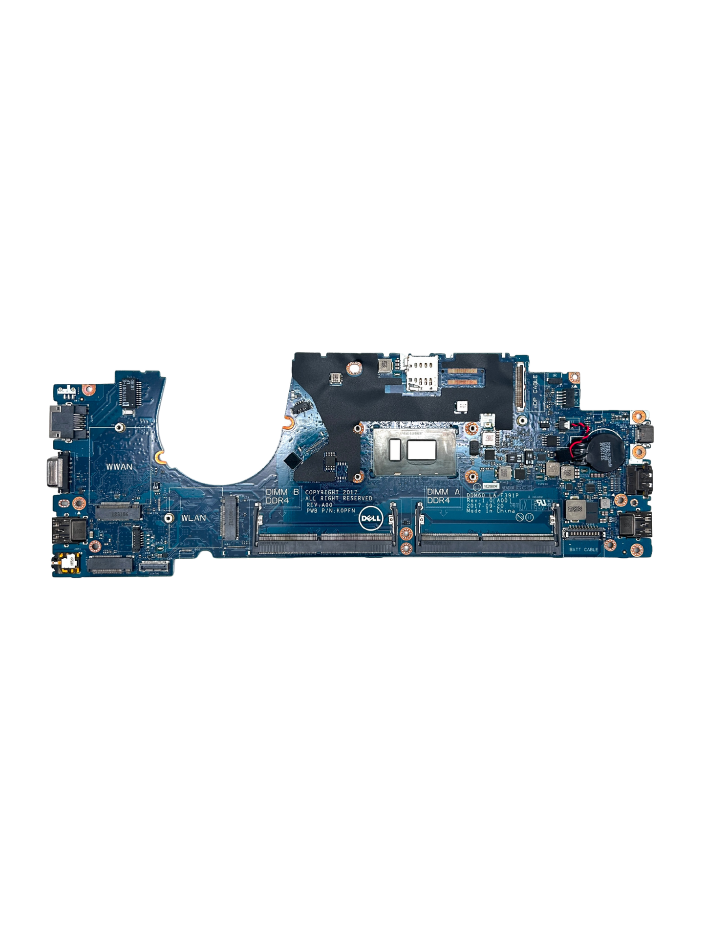 Originali Dell Latitude 5290 Motininė Pagrindinė Plokštė Intel i3-8130U LA-F391P (Ištestuota ir pilnai veikianti)