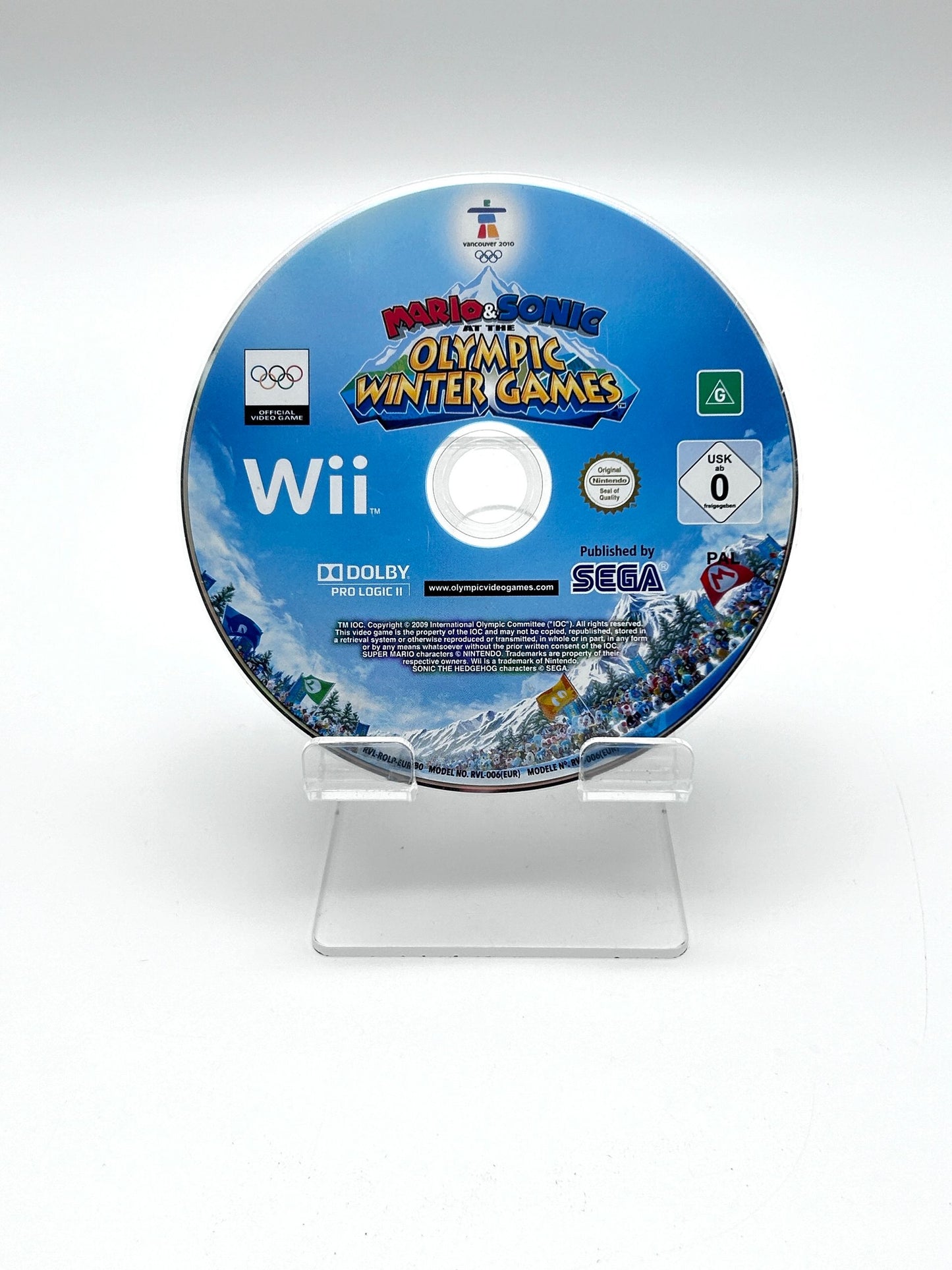 Nintendo Wii ,,Mario & Sonic At The Olympic Winter Games" Žaidimų Diskas (PAL)