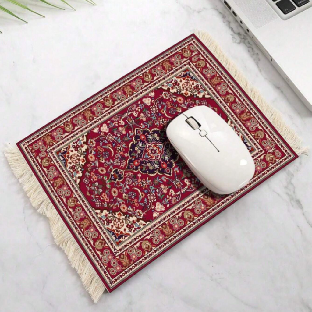 Mažas Vintažinis Boho Pelės Kilimėlis Mousepad 18x27.7cm