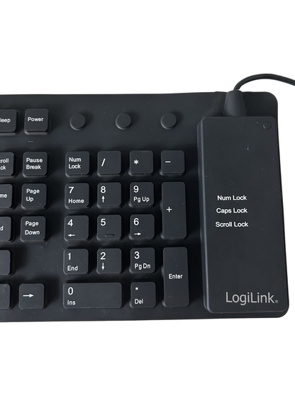 Logilink Lanksti Vandeniui Atspari Skirta Kelionėms USB Klaviatūra