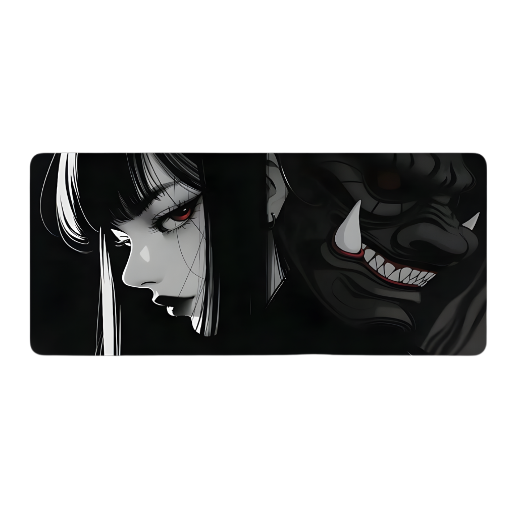 Labai Didelis ,,Anime Girl & Demon'' Žaidimų Kilimėlis Mousepad 90x40x0.2cm