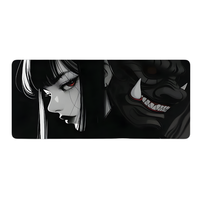 Labai Didelis ,,Anime Girl & Demon'' Žaidimų Kilimėlis Mousepad 90x40x0.2cm