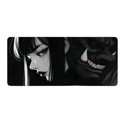 Labai Didelis ,,Anime Girl & Demon'' Žaidimų Kilimėlis Mousepad 90x40x0.2cm