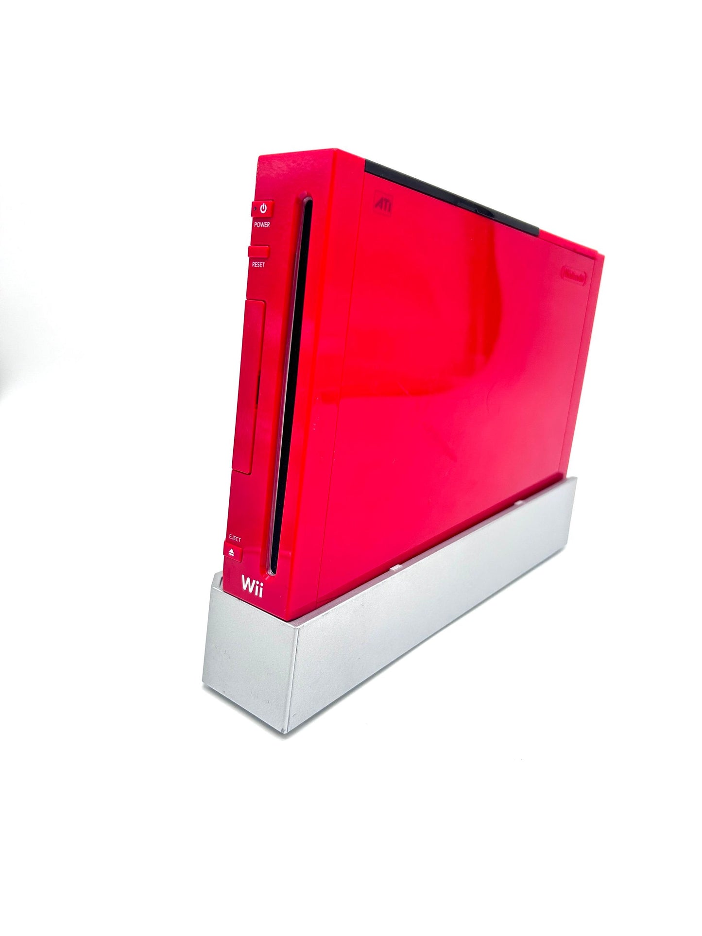 Nintendo Wii RVL-001 Žaidimų Konsolės Raudonas Rinkinys Dviems