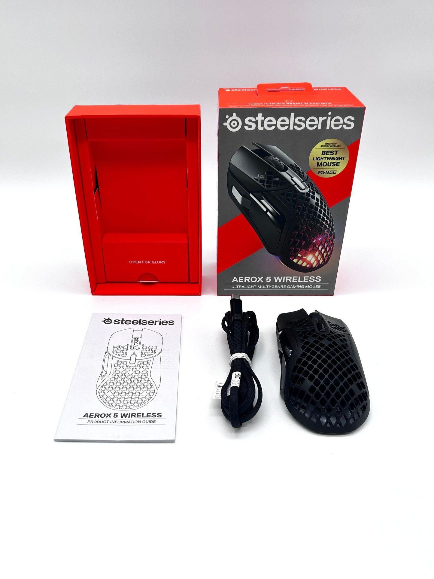 SteelSeries Aerox 5 Wireless Belaidė Gaming Žaidimų Juoda Pelė