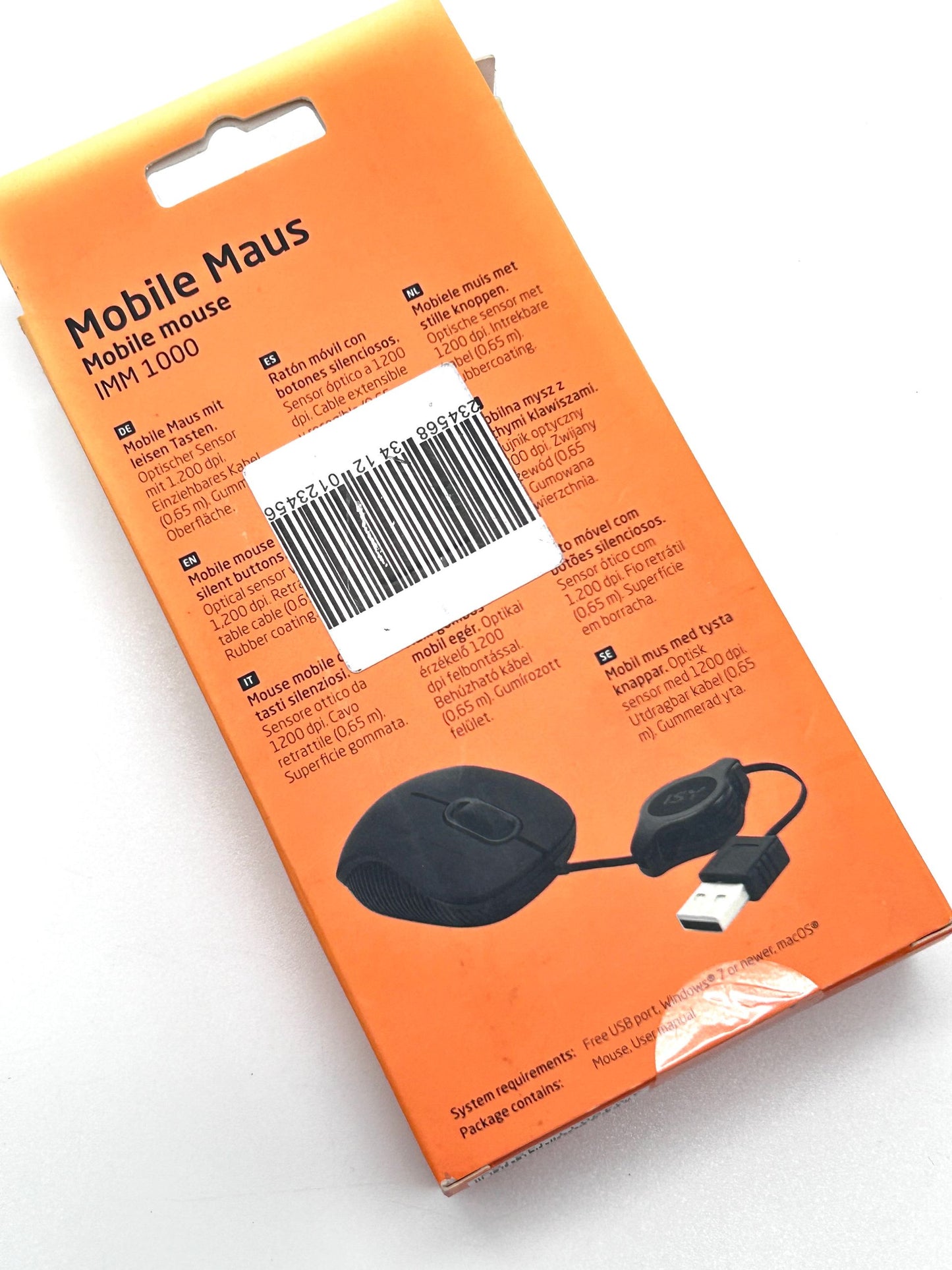 Mobile Mouse ISY Mini Juoda USB Laidinė Pelė