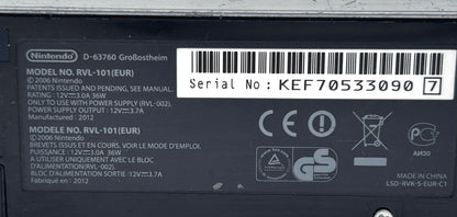 Nintendo Wii RVL-101 Žaidimų Konsolės Juodas Rinkinys