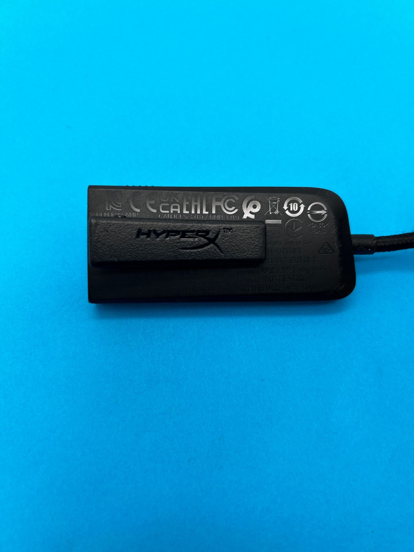 HyperX Cloud II Audio Control Surround Sound Button Card Box