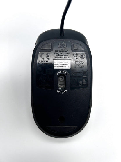 Originali HP Standartinė Juoda USB Laidinė Pelė Darbui