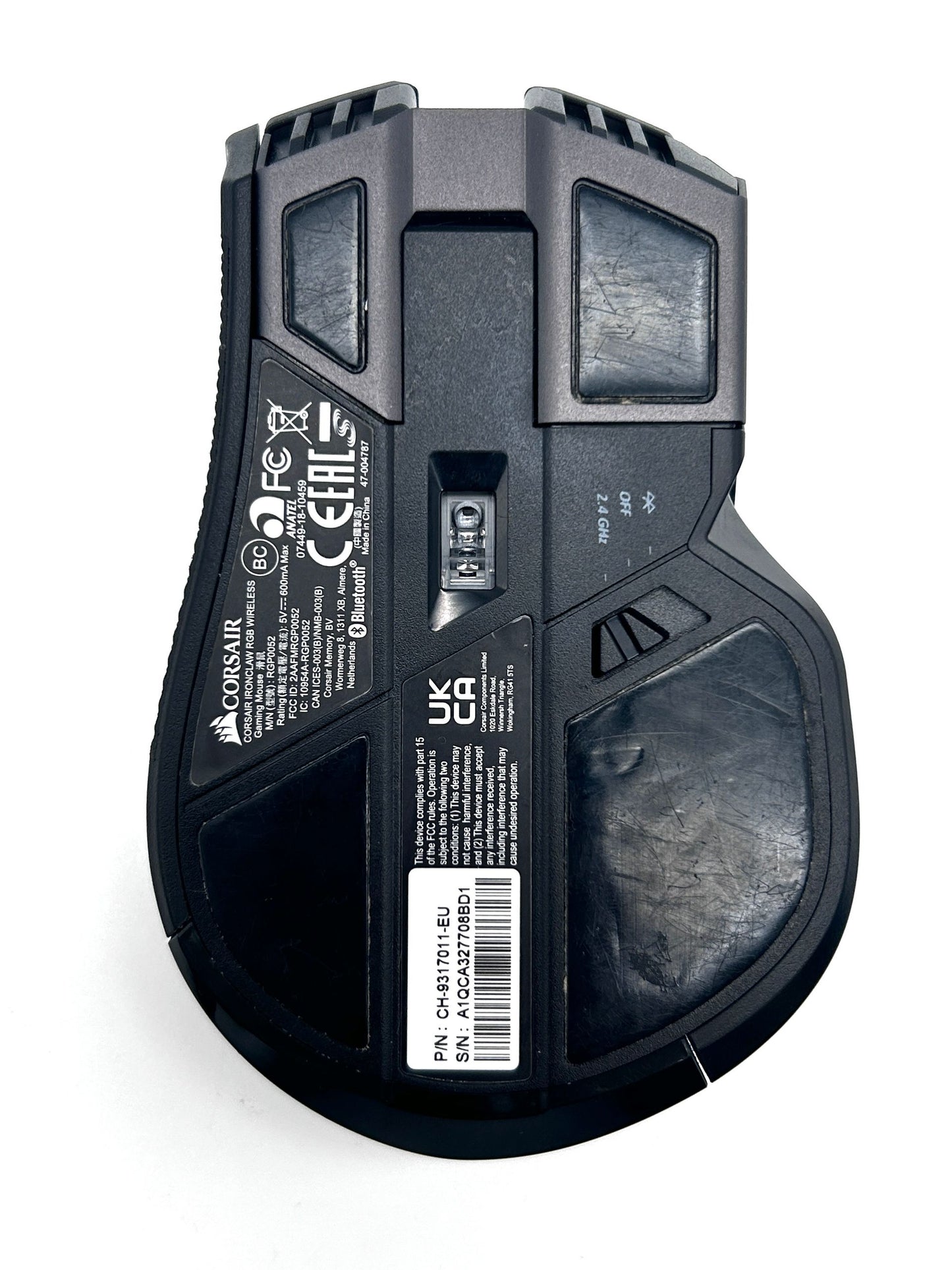 Corsair Ironclaw RGB Belaidė Wireless Gaming Juoda Pelė