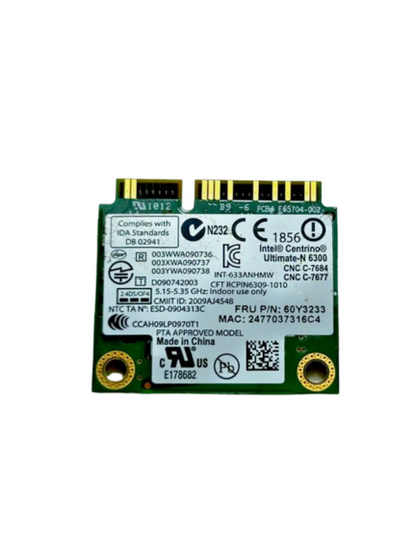 Lenovo ThinkPad Intel WiFi Wireless Tinklo Plokštė 633ANHMW 60Y3233