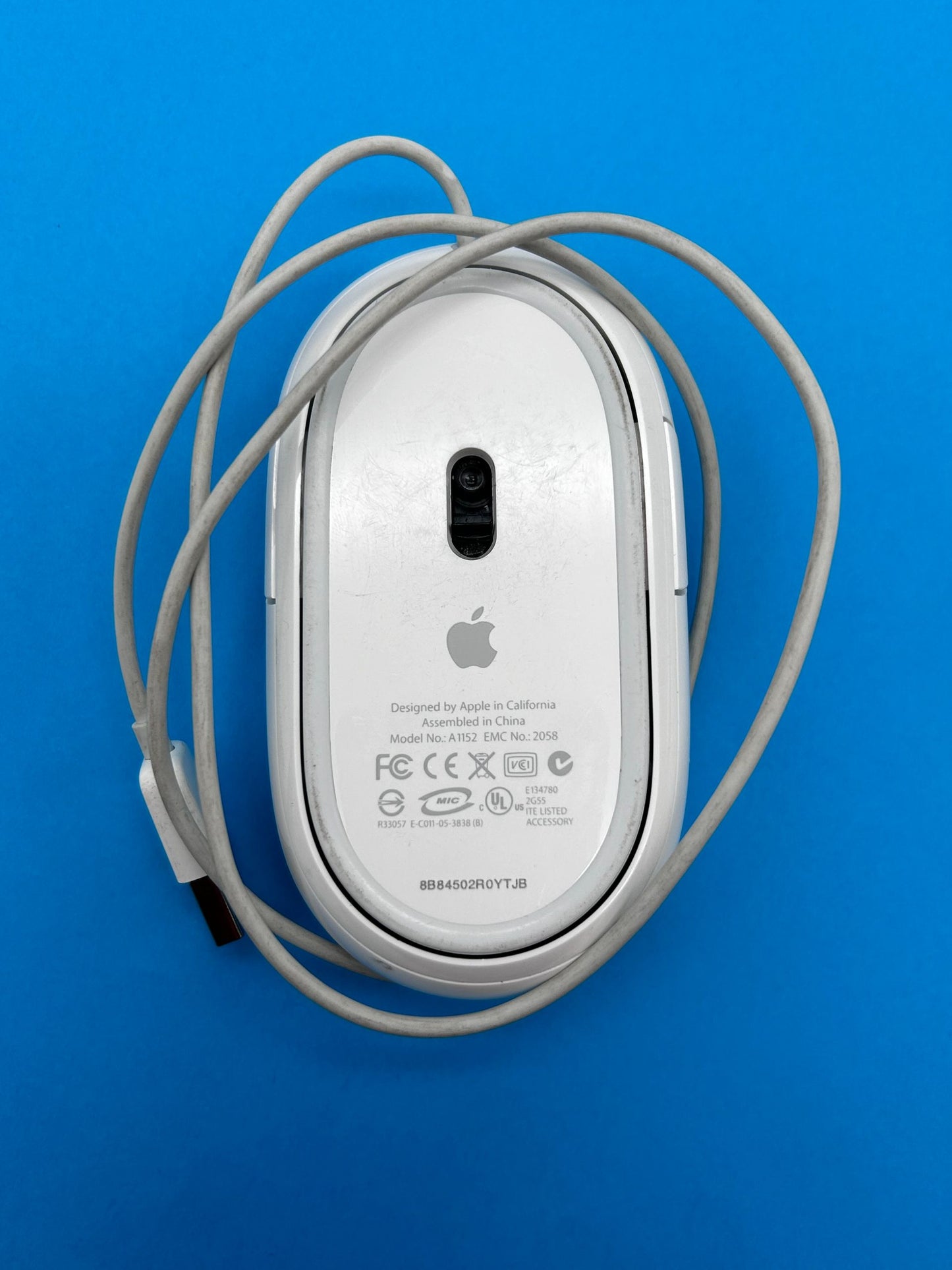 Originali Apple Mighty Mouse A1152 Laidinė Balta Pelė EMC No.: 2058