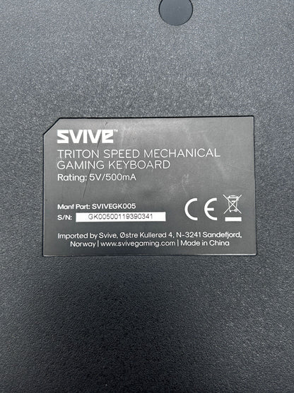 SVIVE Triton Speed Mechanical Laidinė Gaming Žaidimų Klaviatūra