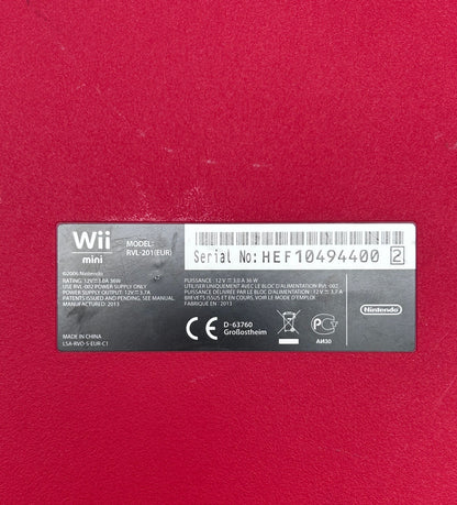 Nintendo Wii Mini RVL-201 (EUR) Žaidimų Konsolės Raudonas Rinkinys