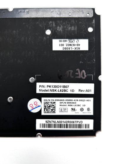 Dell XPS L421X L521X Klaviatūra QWERTY US INT (su apšvietimu) 09NXKD 9NXKD