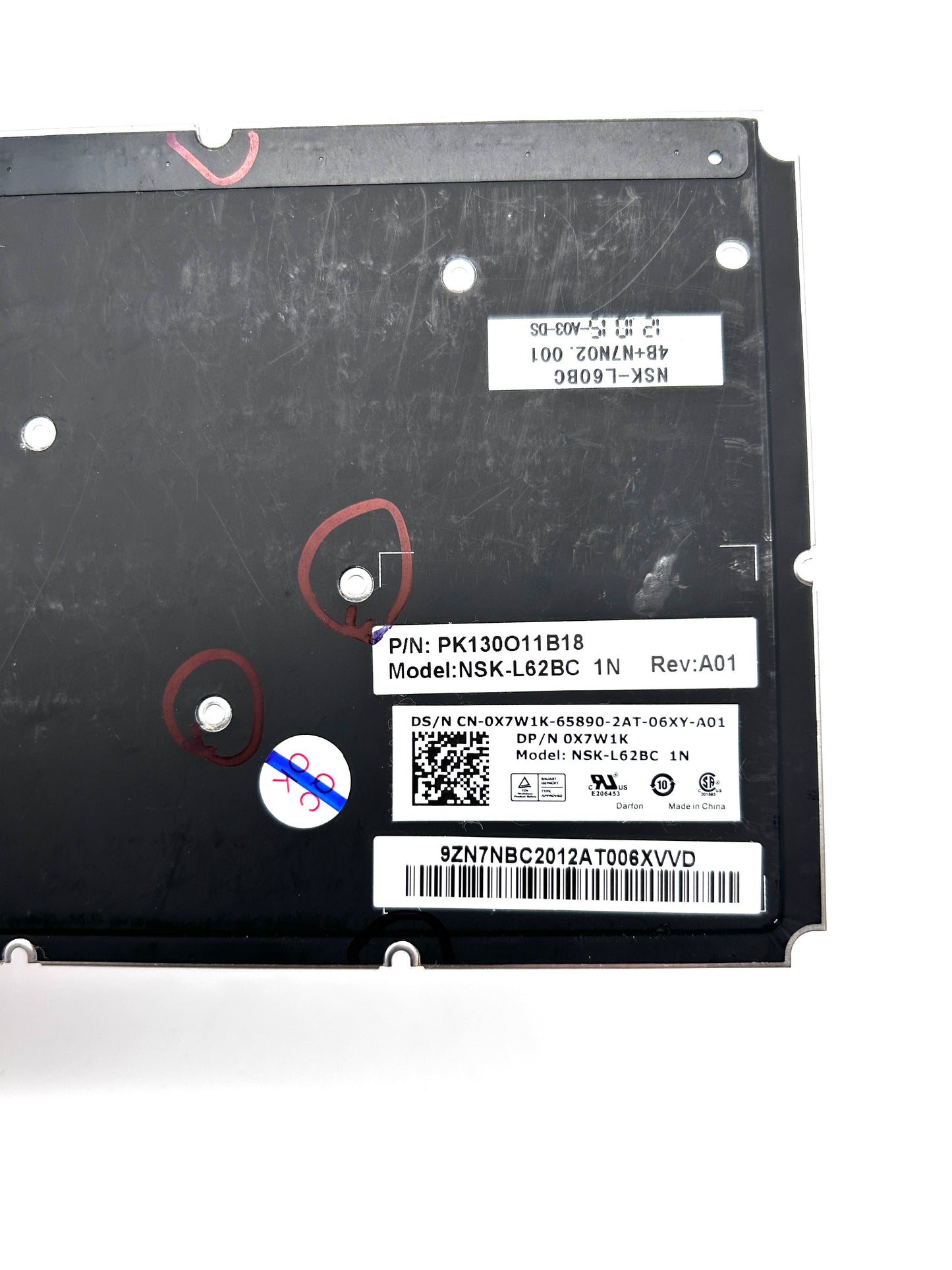Dell XPS L421X L521X Klaviatūra QWERTY NORDIC (su apšvietimu) 0X7W1K X7W1K