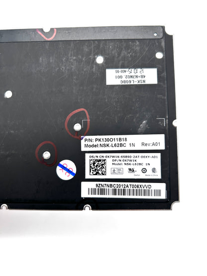 Dell XPS L421X L521X Klaviatūra QWERTY NORDIC (su apšvietimu) 0X7W1K X7W1K