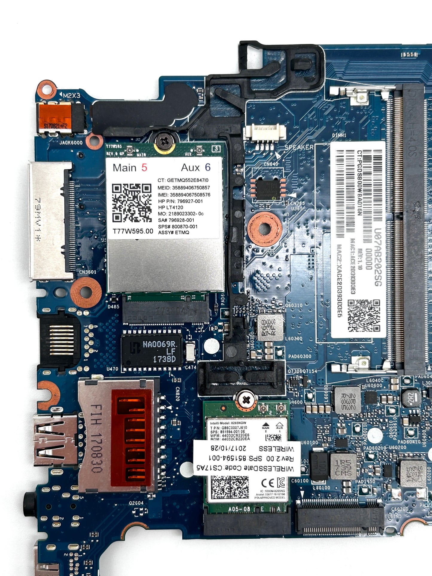 HP EliteBook 820 G4 Motininė Pagrindinė Plokštė DDR4 Intel i5-7200U 914271-601 (Ištestuota ir pilnai veikianti)
