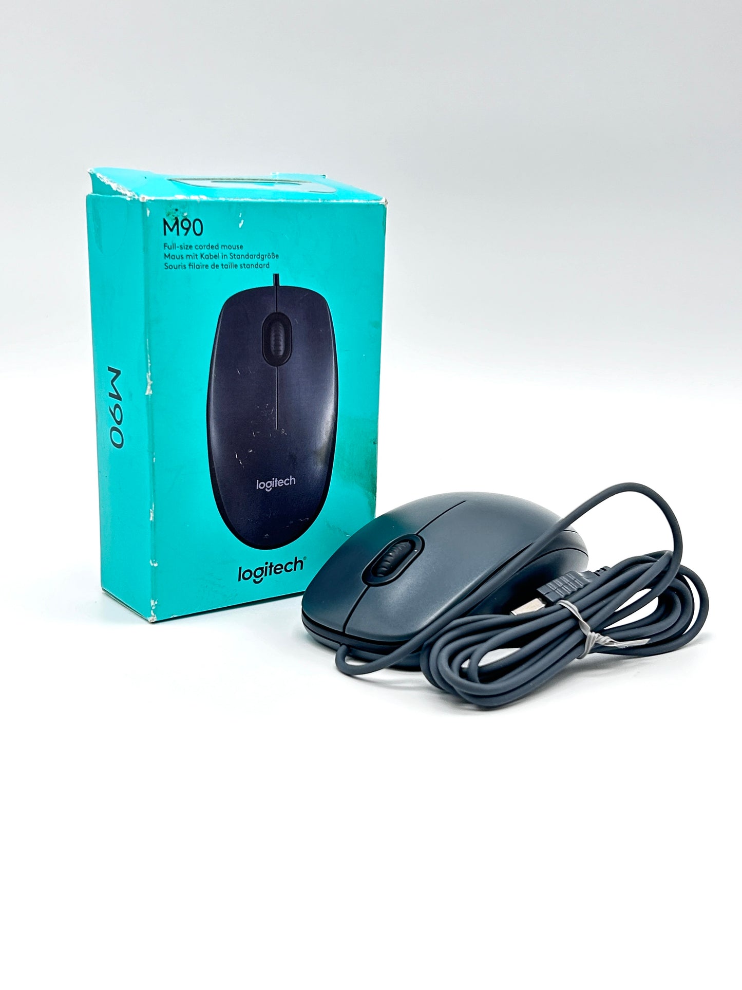Logitech M90 USB Pilka Laidinė Darbo / Ofiso Pelė