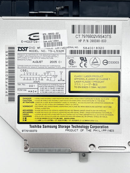 HP Pavilion zv600 DVD CD-RW Optical Drive Optinis Įrenginys TS-L532R SPS-398032-001